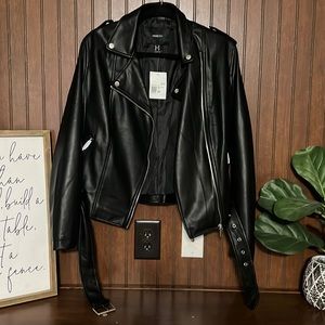 Black Faux Leather Jacket